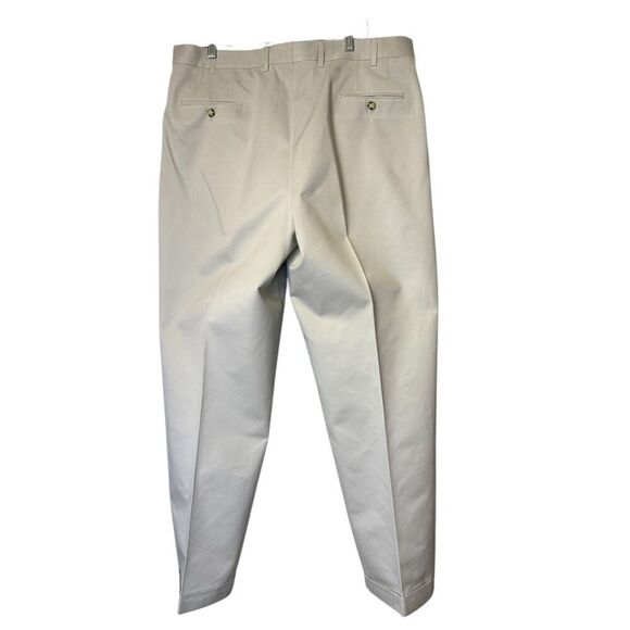 Saddlebred Men’s Dress Pants Pleated Cuffed Khaki Sz. 40 X 32 - Picture 6 of 8